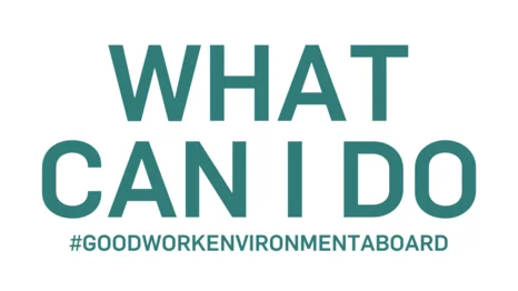 What can the individual do to contribute to a good work environment aboard?