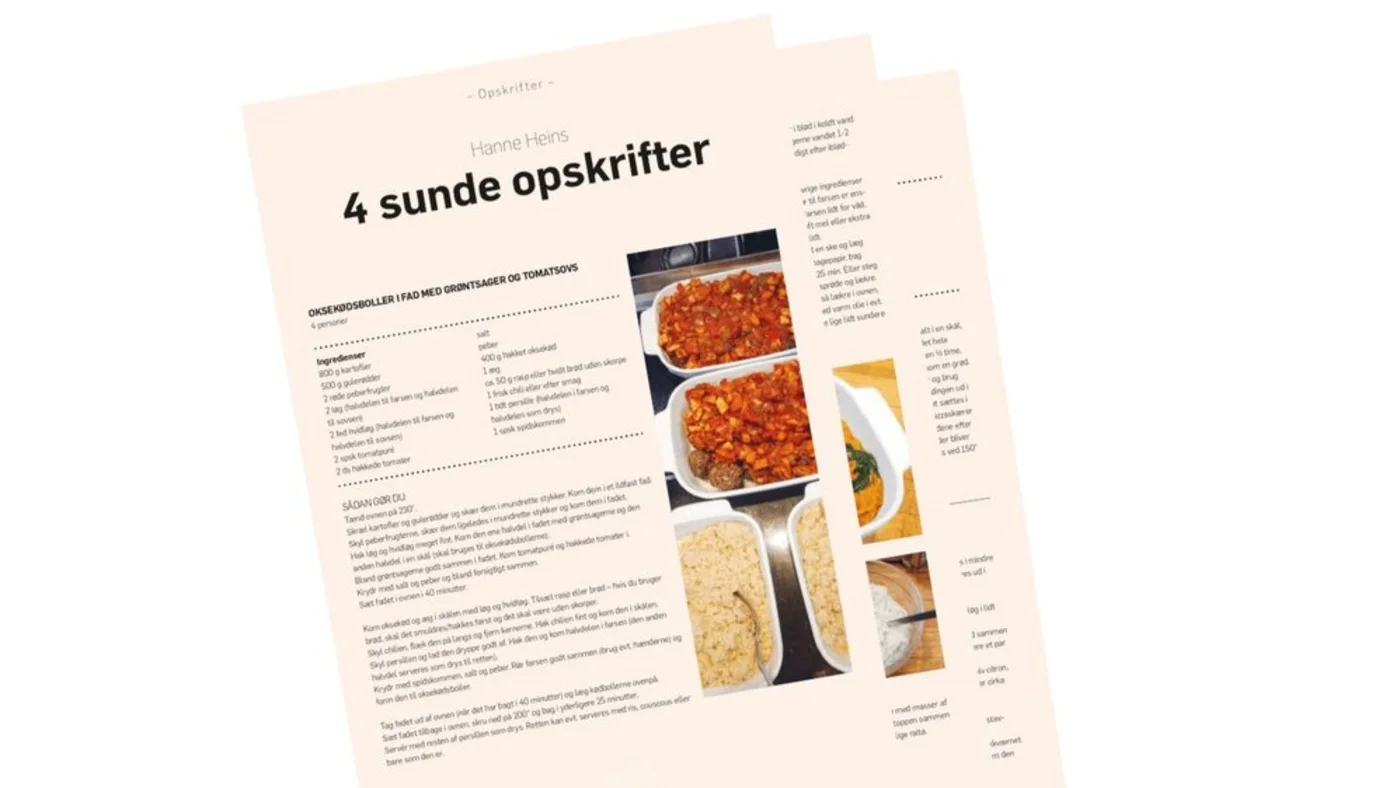 4 healthy recipes by cook on board Vestkysten, Hanne Hein